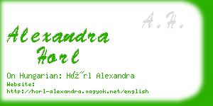 alexandra horl business card